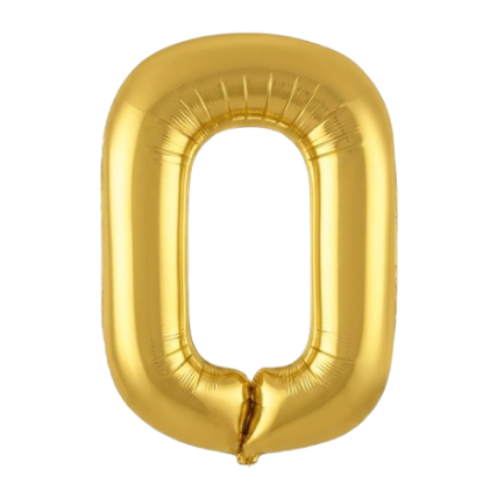Balão Metalizado Dourado Letra O Tam 16'' - Embalagem com 1 UN