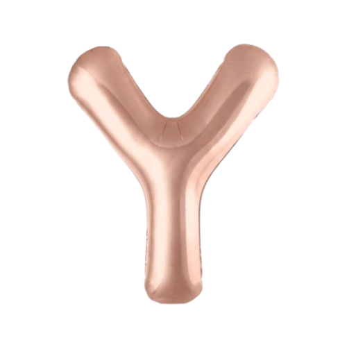 Balão Metalizado Rosé Letra Y Tam 16'' - Embalagem com 1 UN