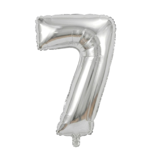 Balão Metalizado Prata N°7 Tam 32'' - Embalagem com 1 UN