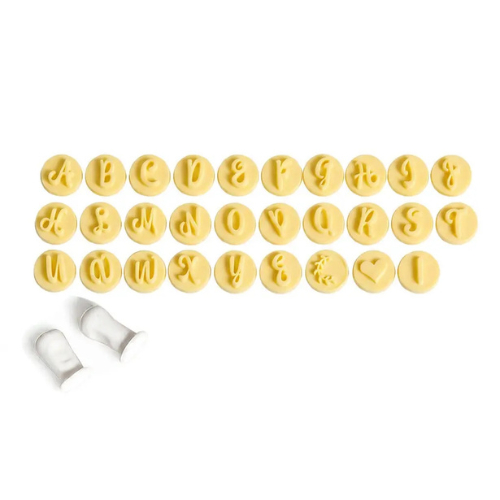 Kit Carimbos Blue Star Letras Glamour Amarelo - Embalagem com 31 Peças