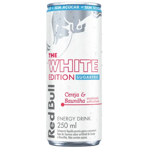 Energético Red Bull White Edition Sabor Cereja & Baunilha Sugarfree - Lata com 250ML