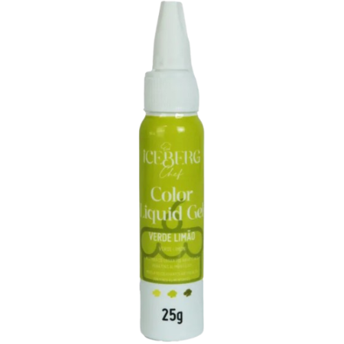 Corante Liquid Gel Iceberg Verde Limão - Embalagem com 25G