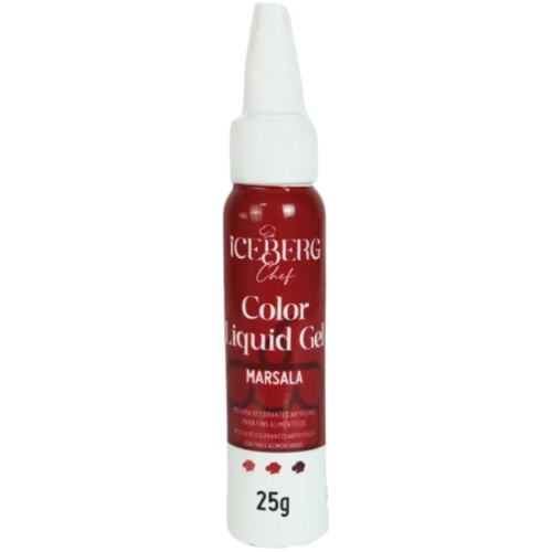 Corante Liquid Gel Iceberg Marsala - Embalagem com 25G