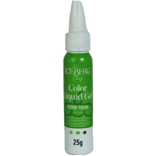 Corante Liquid Gel Iceberg Verde Folha - Embalagem com 25G