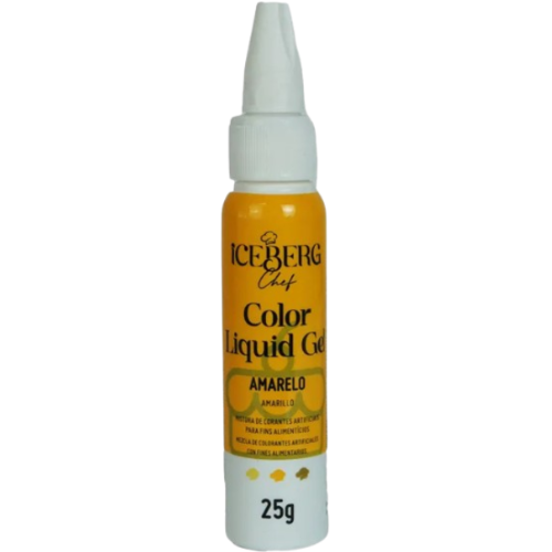 Corante Liquid Gel Iceberg Amarelo - Embalagem com 25G