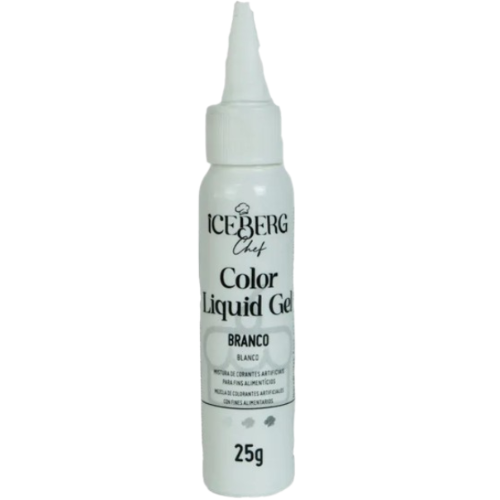 Corante Liquid Gel Iceberg Branco - Embalagem com 25G