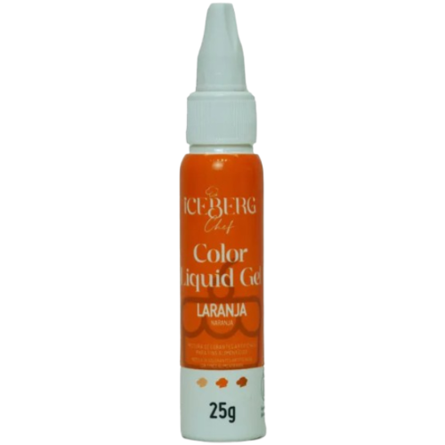 Corante Liquid Gel Iceberg Laranja - Embalagem com 25G