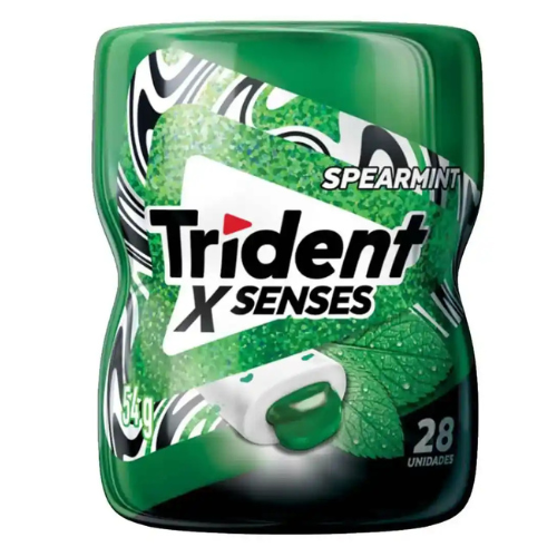 Chiclete Trident X Senses Sabor Menta - Embalagem com 54G