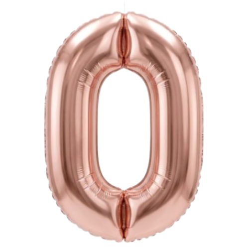Balão Metalizado Rosé N°0 Tam 32'' - Embalagem com 1 UN