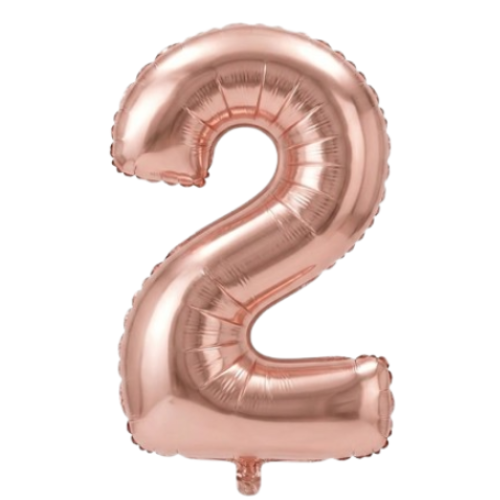 Balão Metalizado Rosé N°2 Tam 32'' - Embalagem com 1 UN