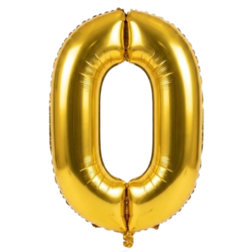 Balão Metalizado Dourado N°0 Tam 16'' - Embalagem com 1 UN