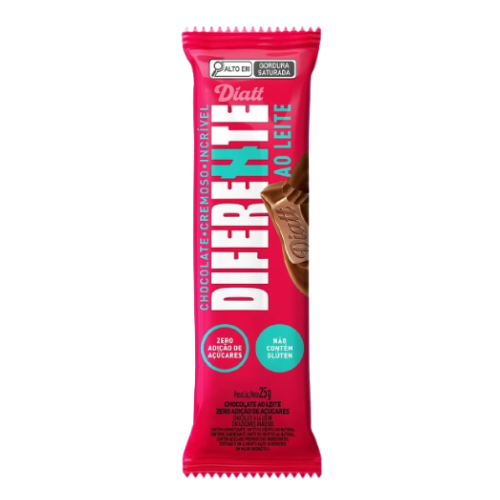 Chocolate Diatt Diferente Ao Leite - Embalagem com 25G