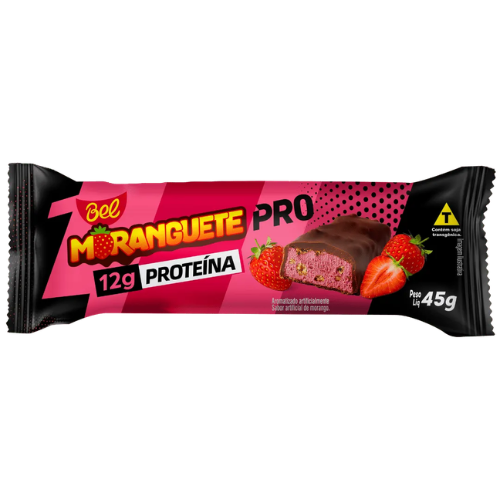 Barra de Proteína Moranguete Pro - Embalagem com 45G