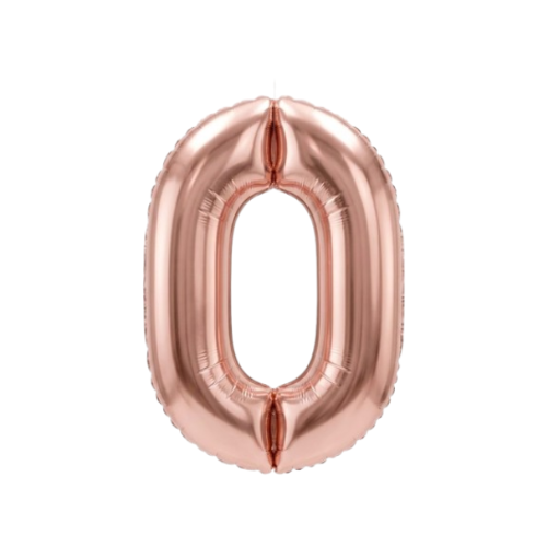 Balão Metalizado Rosé N°0 Tam 16'' - Embalagem com 1 UN