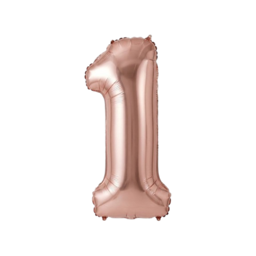 Balão Metalizado Rosé N°1 Tam 16'' - Embalagem com 1 UN