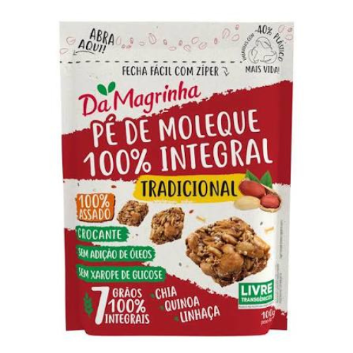 Pé de Moleque Tradicional Da Magrinha 7 Grãos - Embalagem com 100G