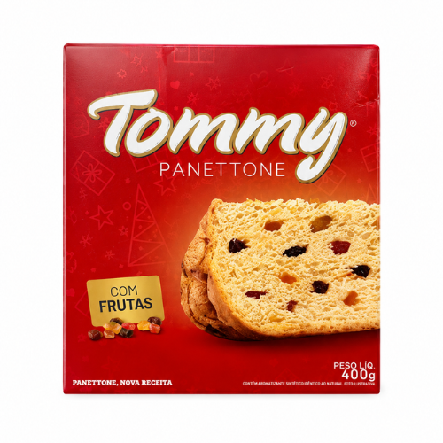 Panettone Tommy Frutas Cristalizadas 400G