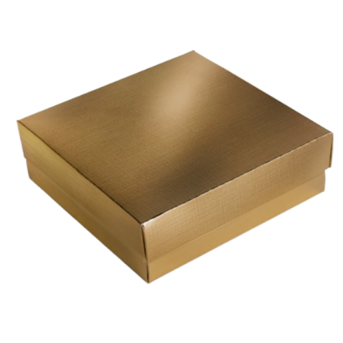 Mini Caixa Quadrada G Laminada Ouro