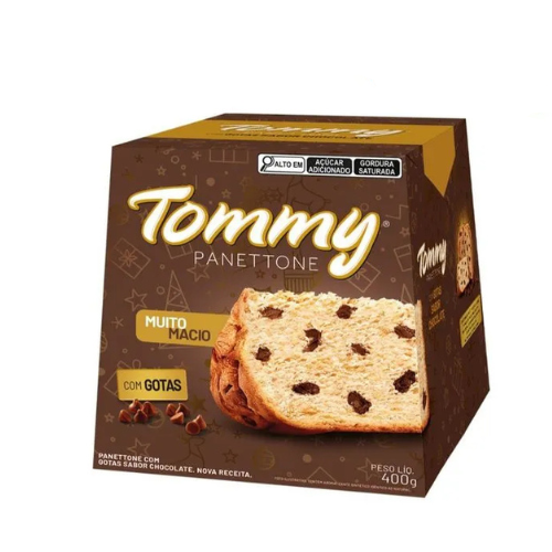 Panettone Tommy Gotas Sabor Chocolate 400G