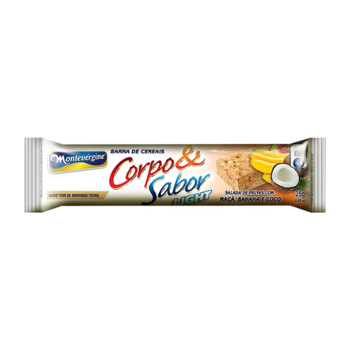 Barra de Cereal Corpo & Sabor Montevérgine Maçã, Banana e Coco - Embalagem com 25G
