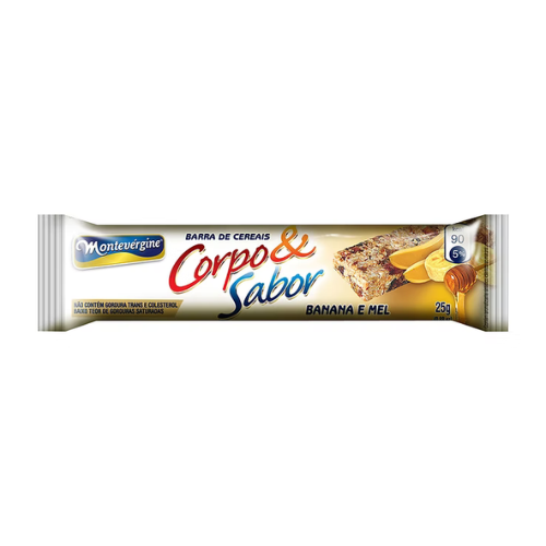 Barra de Cereal Corpo & Sabor Montevérgine Banana e Mel - Embalagem com 25G