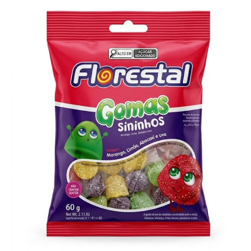 Goma Florestal Sininhos Sortidos - Embalagem com 60G
