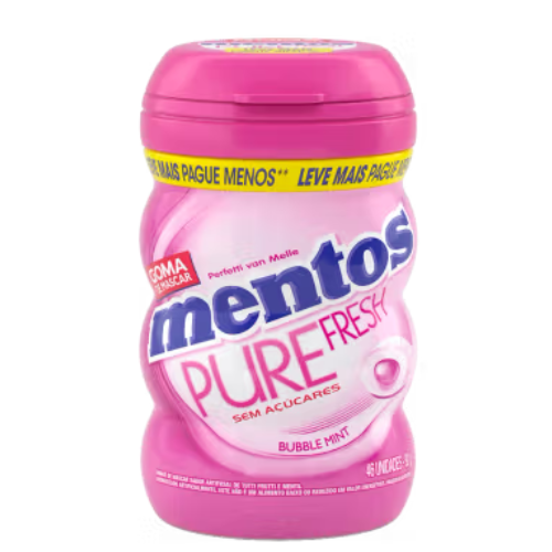Goma de Mascar Mentos Big Bottle Pure Fresh Sabor Tutti-Frutti - Embalagem com 92G