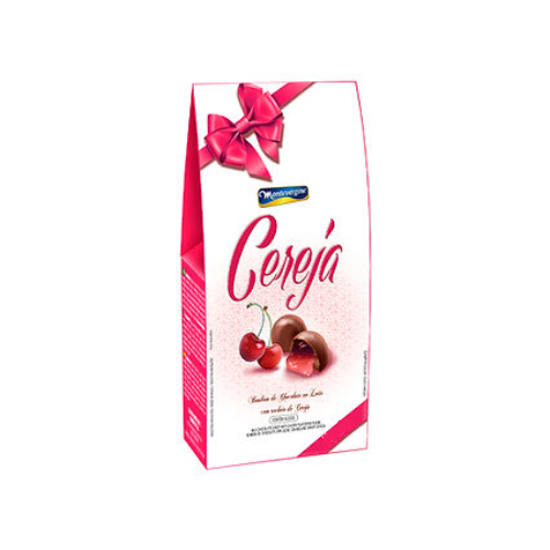 Bombom Montevérgine com Recheio Sabor Cereja com Álcool - Embalagem com 100G