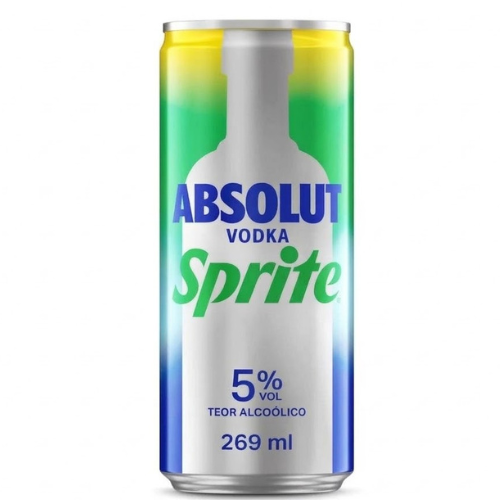 Bebida Absolut & Sprite - Embalagem com 269ML
