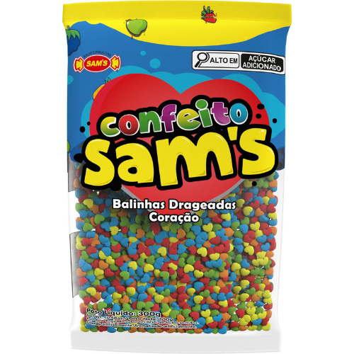 Confeito Coração Simas Sabores Sortidos - Embalagem com 300G