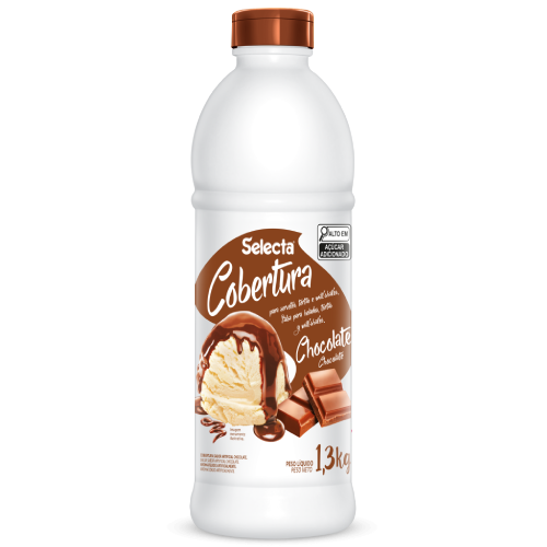 Cobertura para Sorvete Selecta Sabor Chocolate - Embalagem com 1,3KG