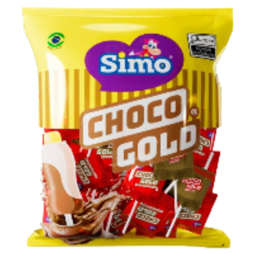 Pirulito Simo Choco Gold - Embalagem com 500G