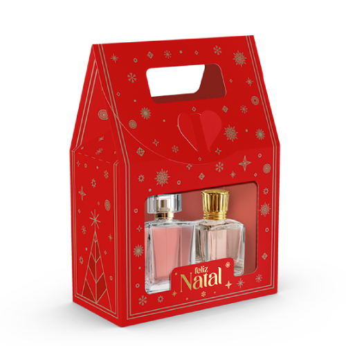 Maleta Vermelha com Visor Bilhos de Natal