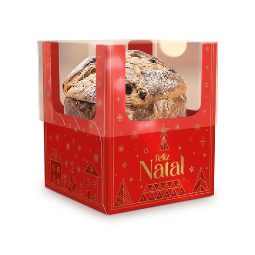Caixa Mini Panetone Brilhos de Natal