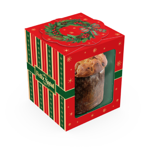 Caixa Pop Up Guirlanda com Visor Feliz Natal