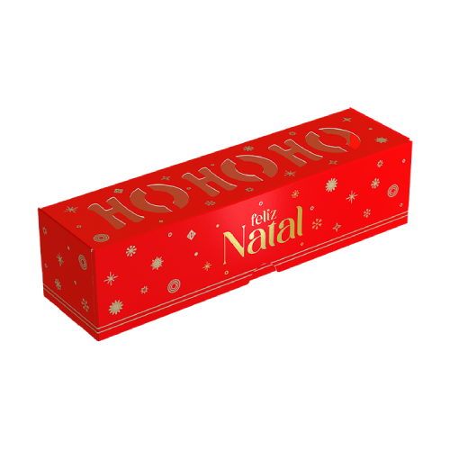 Caixa Ho Ho Ho com Visor 4 Doces Brilhos de Natal