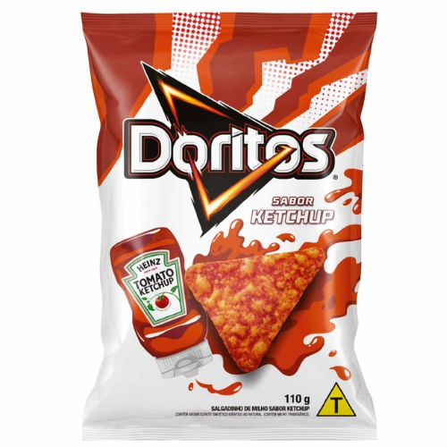 Salgadinho Doritos Sabor Ketchup - Embalagem com 110G