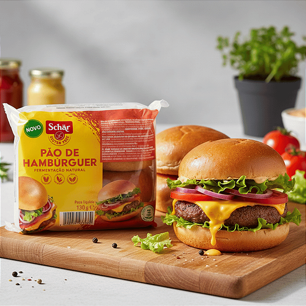 Pão de Hamburguer Schar 130g - Sem Glúten e Sem Lactose