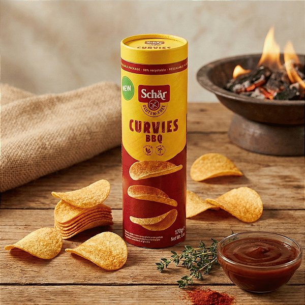 Salgadinho de Batata Curvies Barbecue sem Glúten 170 g Schar