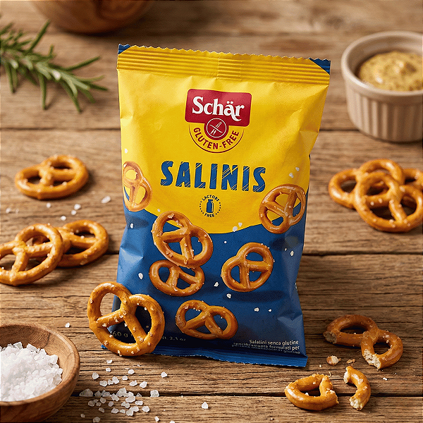 Biscoito Mini Pretzel Salinis Sem Glúten/Lactose 60g Schar