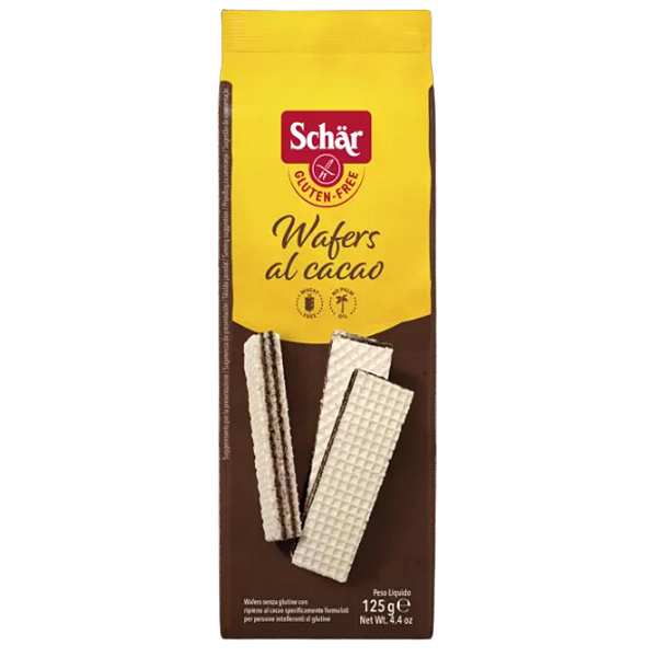 Biscoito Wafer Al Cacao Recheio Cacau sem Glúten Schar 125g