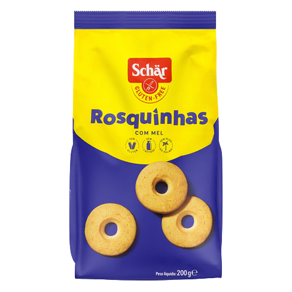 Rosquinhas com Mel Hoops  Sem Glúten/Lactose 200gr - Schar