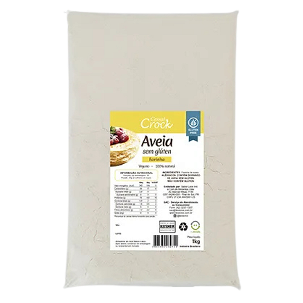 Farinha de Aveia Sem Glúten 1kg - Leve Croc