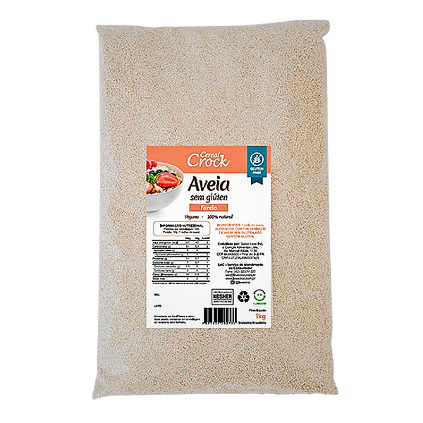 Farelo De Aveia Sem Glúten 1kg - Leve Croc