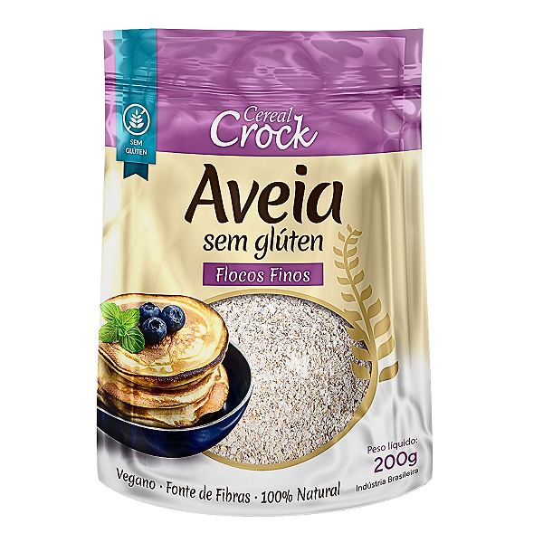 Aveia Flocos Finos Sem Glúten 200g - Leve Croc