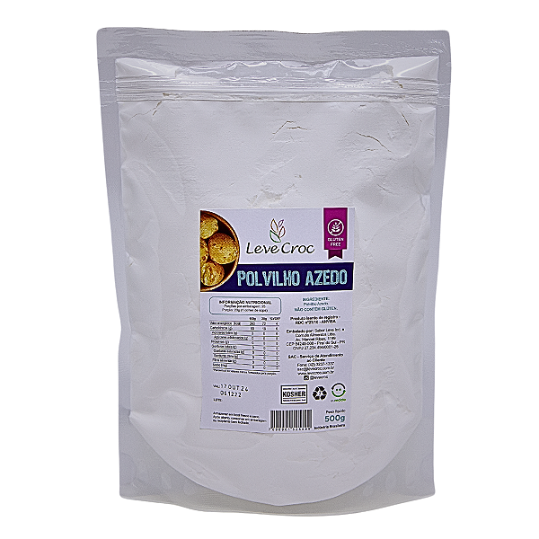 Polvilho Azedo Sem Glúten 500g - Leve Croc