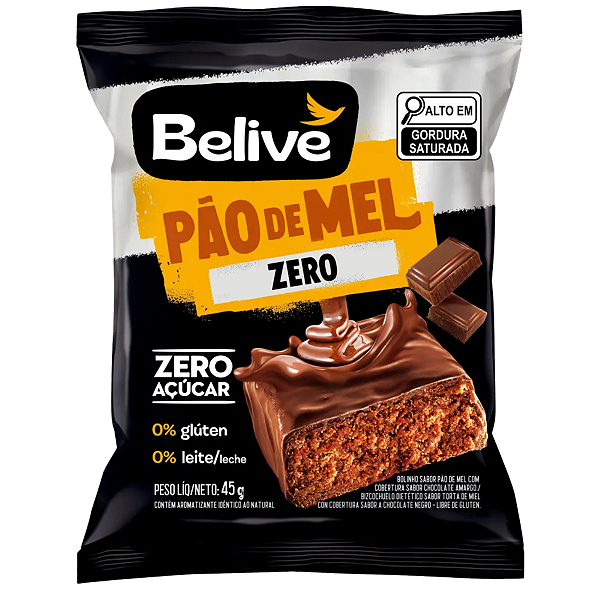 Pão de Mel Original Zero Açucar Sem Glúten 45g Belive