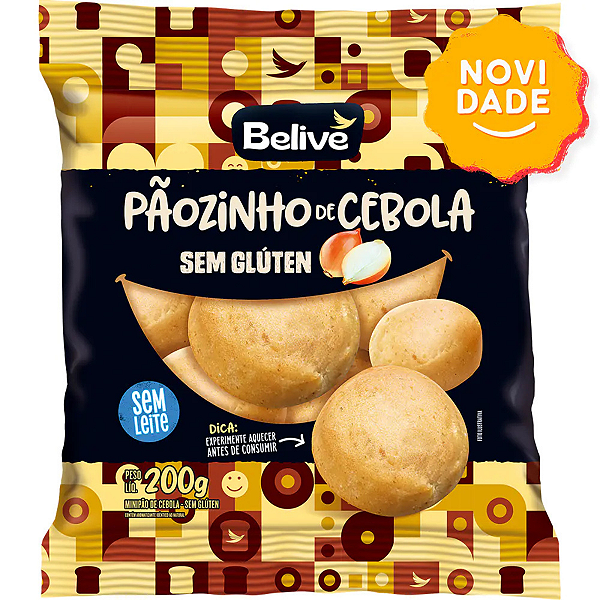 Pão de Cebola Sem Glúten Sem Lactose 200g Belive
