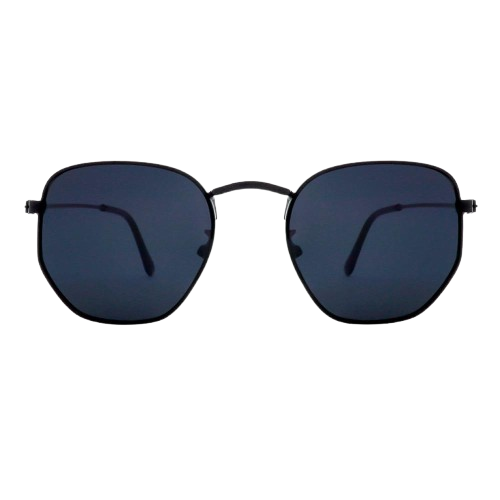 Óculos de sol infantil modelo Hexagonal preto