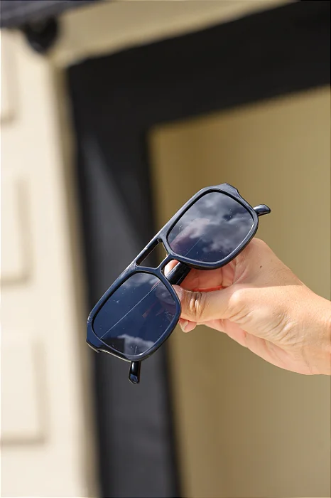 Óculos de sol Quadrado Exclusiv - Preto - Acetato